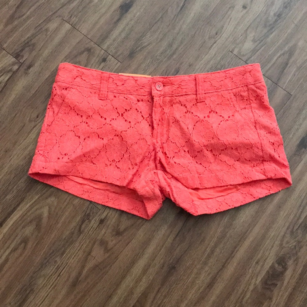 NEW Mossimo Supply Co. Orange Lace Shorts Size 7